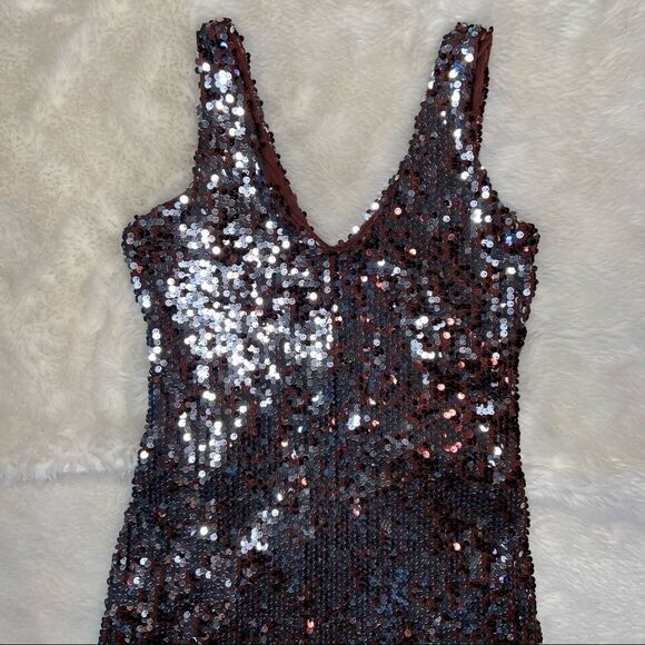 SZ Small Snap Red Sequin Dress - Picture 11 of 11